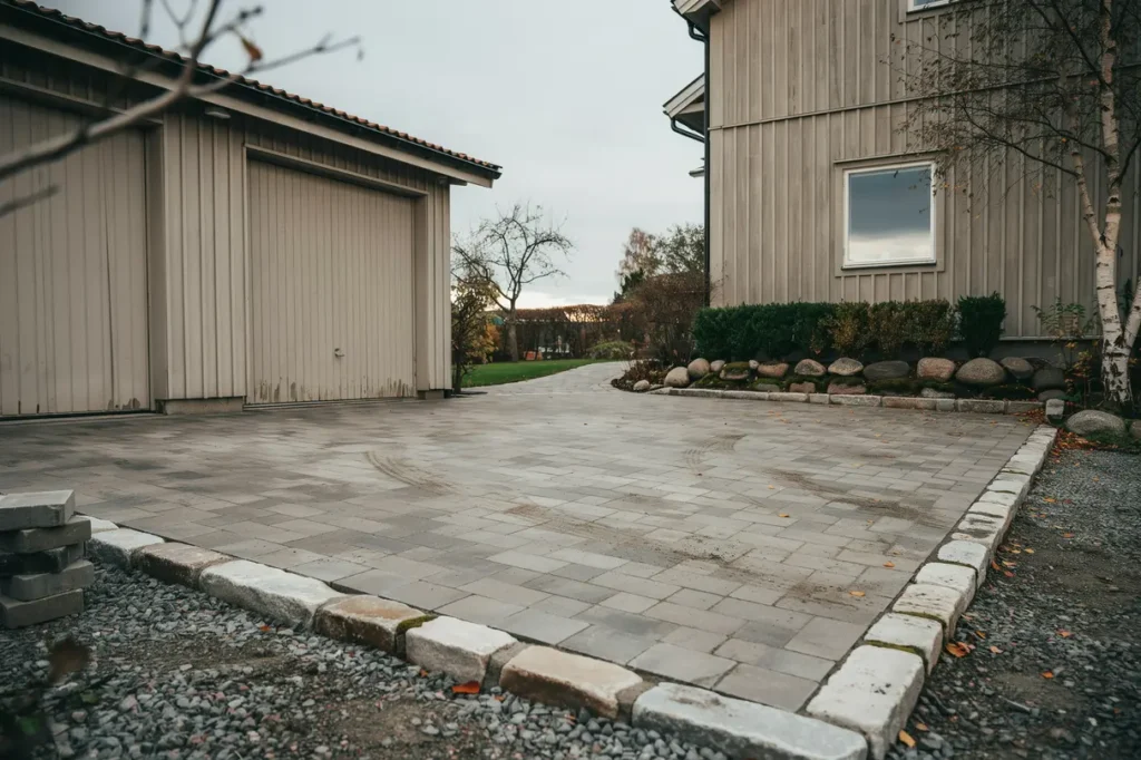 infart i marksten som h ller l nge praktiska val av tjocklek m nster och belastningsklass f r villa gare
